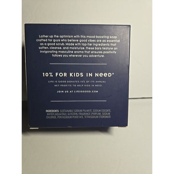 LIFE IS GOOD Men's Bar Soap 3.5 oz - Sunset Amber Scent 3 Bars Made In The USA - Picture 5 of 9